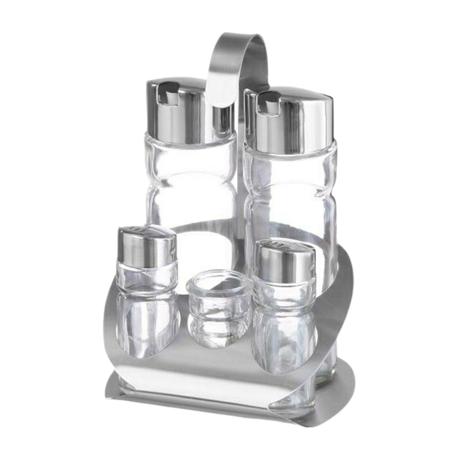 ILSA Stand olio-aceto sale-pepe-stuzzicadenti 5 pz acciaio inox su