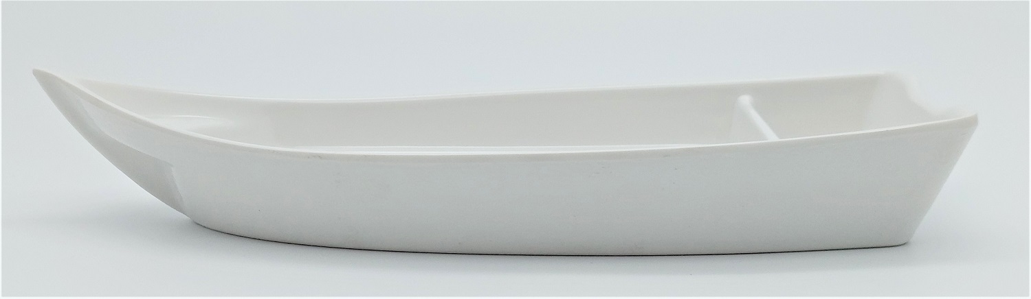 CONTENITORI MELAMINA - alfanogroup - BARCA SUSHI KAMOME IN MELAMINA  BIANCA 26,5X12X4CM